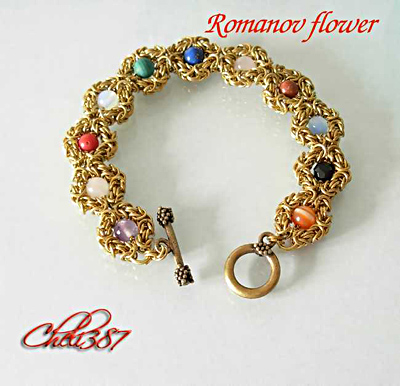 multicolor byzantine romanov chaimaille bracelet
